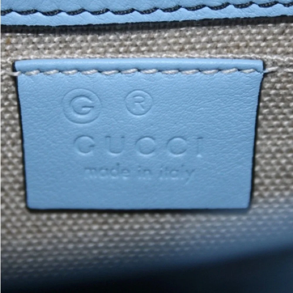 Gucci Guccissima Blue Emily Large Shoulder Bag - Picture 2 of 7